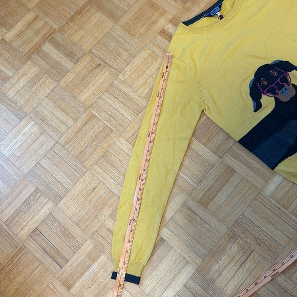 Joules Yellow Dog Print Sweater - Picture 4 of 14